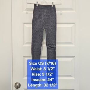 Star Ride Girl's Textured Leggings, GUC, Size OS (7/16)